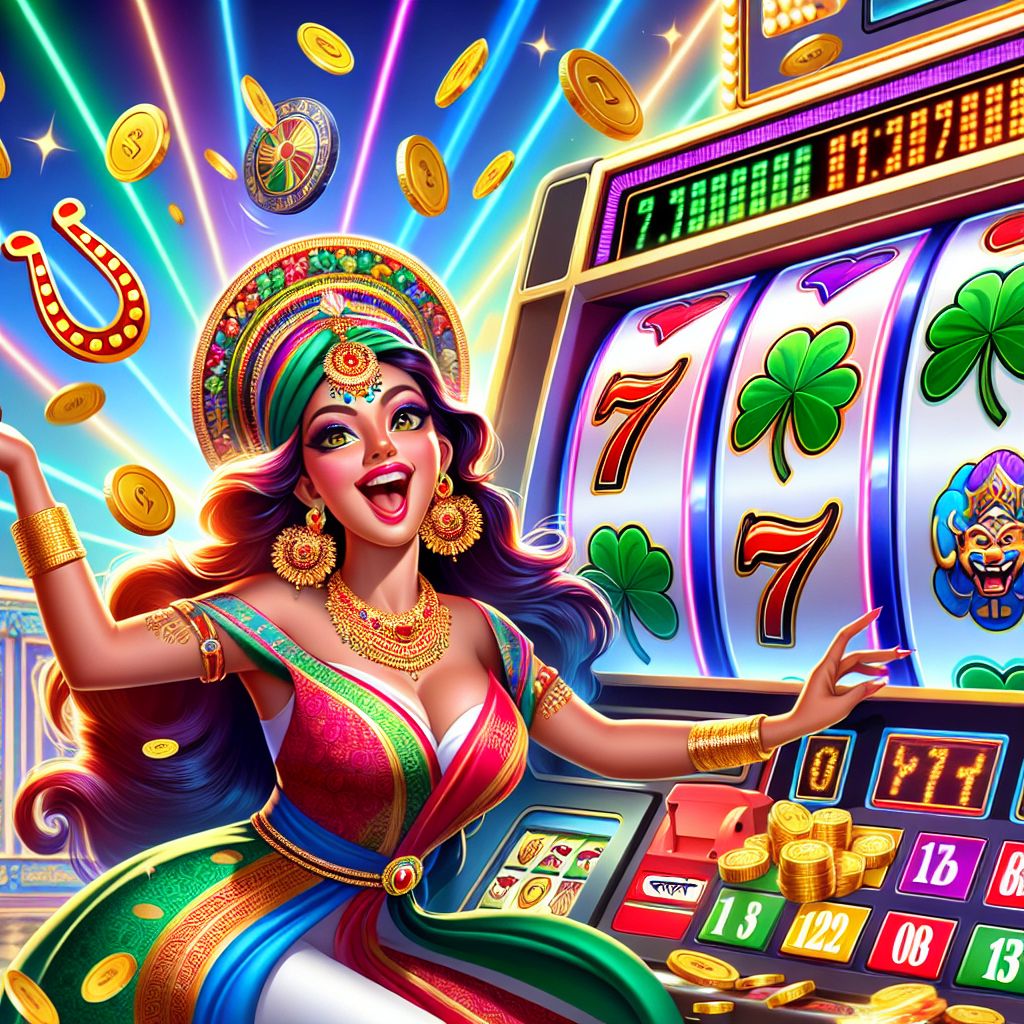 CV111 slot-themed cartoon characters with coins and reels
